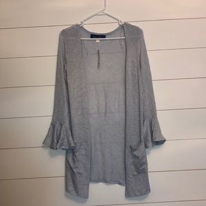 Light blue cardigan with bell sleeves